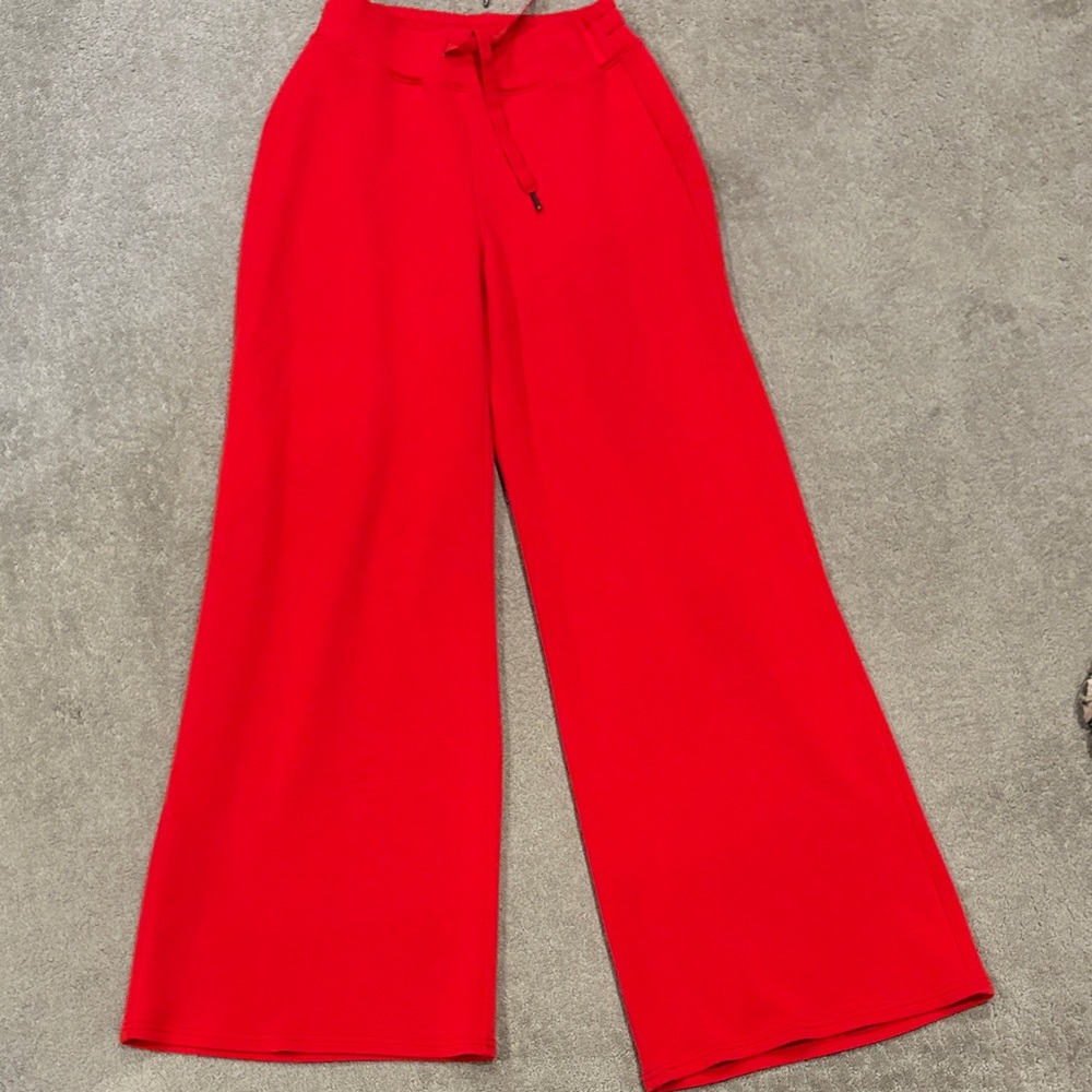 SPANX air essentials Wide-Leg Drawstring Pants in Bright Red